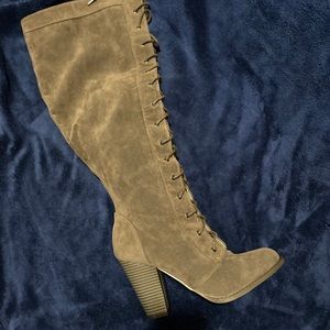 Shoe dazzle dark grey over the knee boots